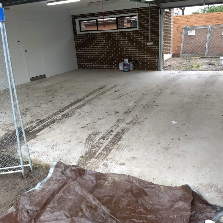 Proposed Man cave before concrete grinding